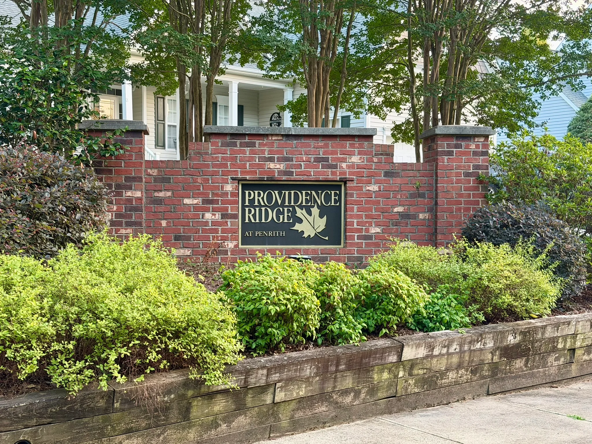 Providence Ridge neighborhood entrance sign